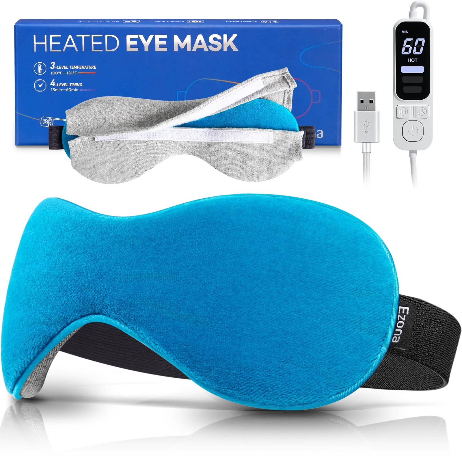 USB Heated Eye Mask for Dry Eyes Relief & Warm Compress Therapy-image