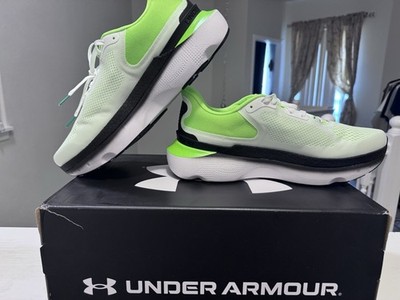 Under Armour HOVR Infinite Pro 2 White Hyper Green 3028168-101 Men's size 11