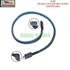 0.5M SFF-8611 4i to SFF-8611 4i Mini SAS HD Cable 24Gbps PCIe 4.0 RAID Card