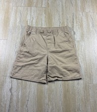 There Abouts Boys Size L 14/16 Tan Cargo Shorts Elastic Pull On Casual School