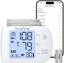 Wrist Blood Pressure Monitor, Bluetooth Blood Pressure Cuff  Talking Digital Ma
