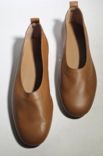 New 150 Everlane Italian Leather Day Glove Flats Toasted Almond Womens Sz 11