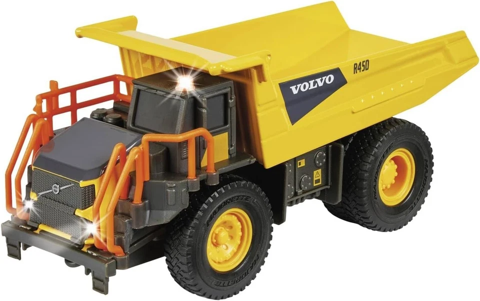 Camion Volvo Rigid Hauler in Metallo 20 cm con Luci e Suoni Majorette - Immagine 2 di 4