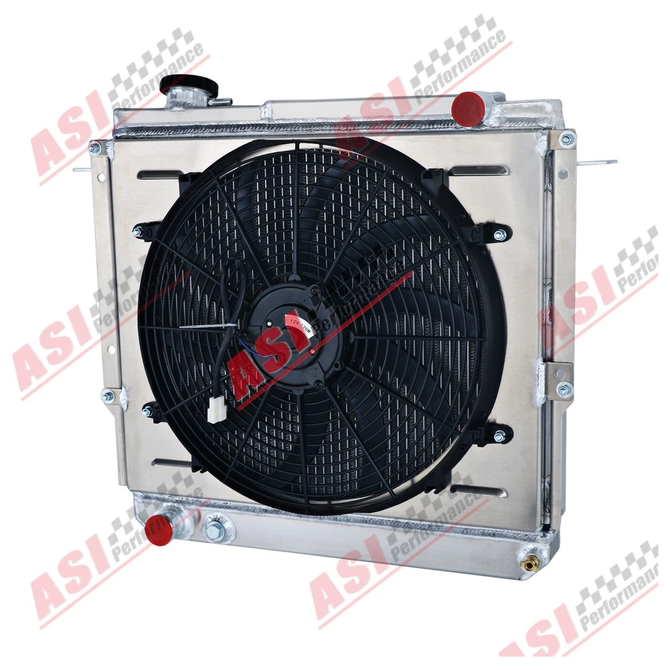 4ROW Aluminum Radiator Fit 1986-92 1991 Jeep Grand Cherokee Commander 2.5L 2.8L Foto 3 de 4