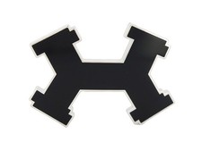 NEUF BOUCLE DE CEINTURE HERMES STREET 32MM METAL ARGENTE EMAIL NOIR BELT BUCKLE