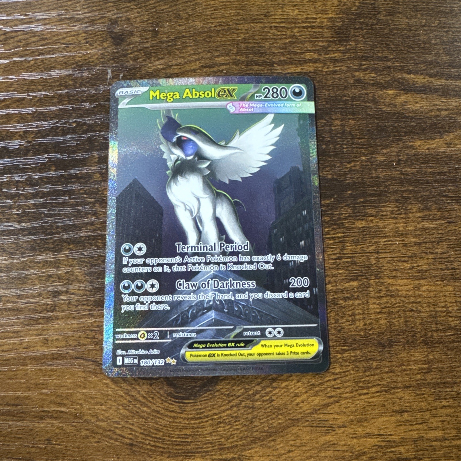 Mega Absol ex ⭐️ 180/132 Holo Mega Evolution Pokemon NM