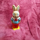 Vintage J. Chein Lithograph Tin Toy Rabbit *WORKS*