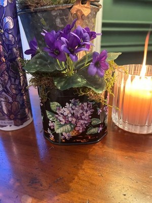 Huntley and Palmers violett künstliche lila Blumengestecke Kunstpflanze Dosen