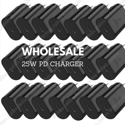 25W USB-C Fast Charger Power Adapter PD Type C Charger Block Lot For Samsung LG