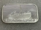 1 Troy Oz .999 Fine Silver Bar- SS Tilawa Shipwreck 1942