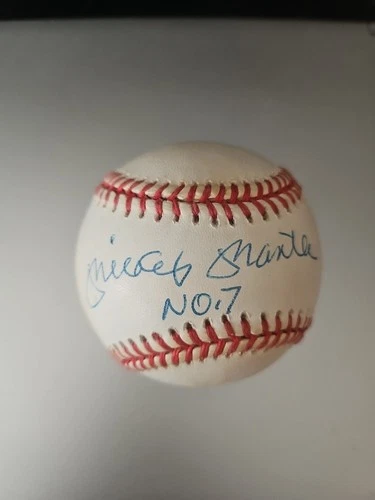 Mickey Mantle Autographed Baseball Inscribed No. 7