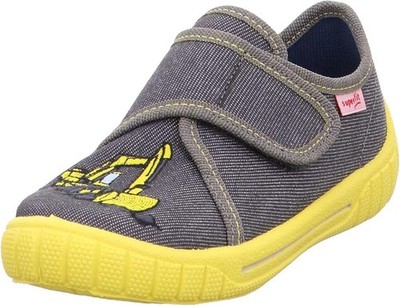 Superfit Bill Kinder Hausschuhe Grau Gelb Hausschuhe Jungen - UK1 EU33