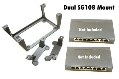 DOUBLE Wall Mount for Dual TP-Link TP-SG108 & TP-SG108E Network Switch TL-SG108S