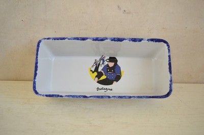 Vintage Französische Plat à Cake Terrine Céramique A. Loussouarn Sammlung. Bretagne