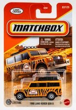 2025 Matchbox #82 1966 Land Rover Gen II ORANGE | SAFARI PARK | FSC