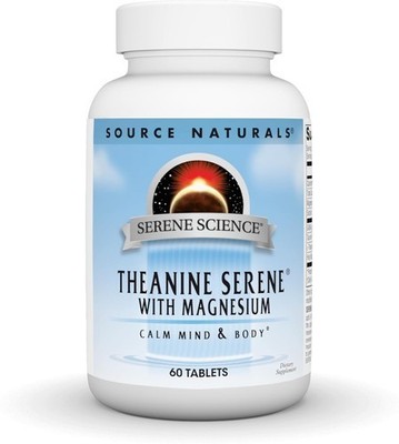 Source Naturals Serene Science L-Theanine with Magnesium 60 Tablets | BB 10/28