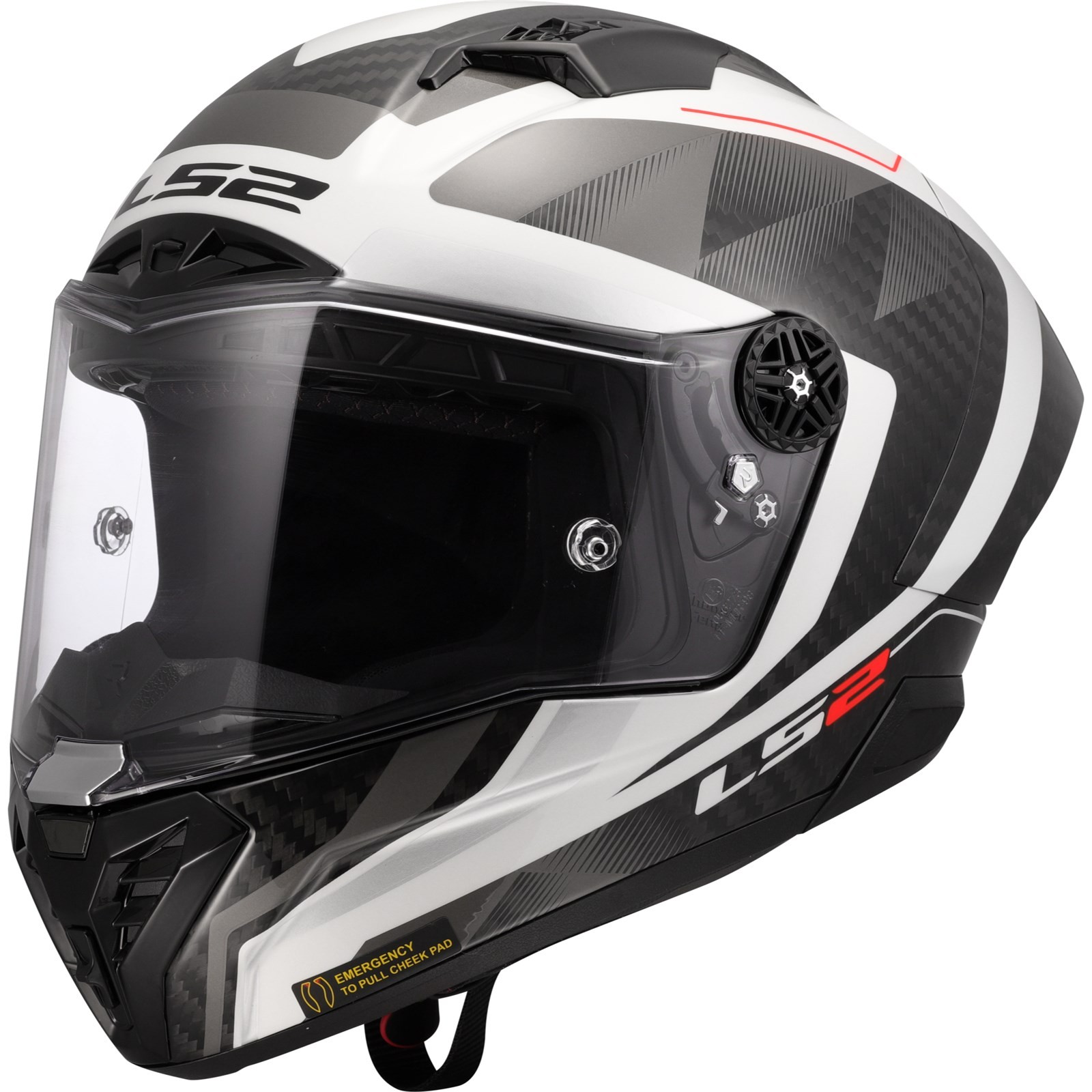 Ls2 Schwarz/Weiß/Grau Ff805 Thunder Gp Aero Raute, Integralhelm - M - Bild 3