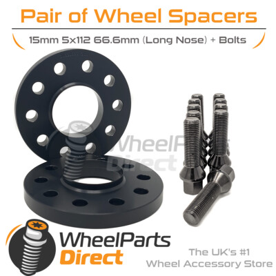 Spacers (2) & Bolts 15mm for Mini JCW Clubman [F54] 16-20 On Original Wheels