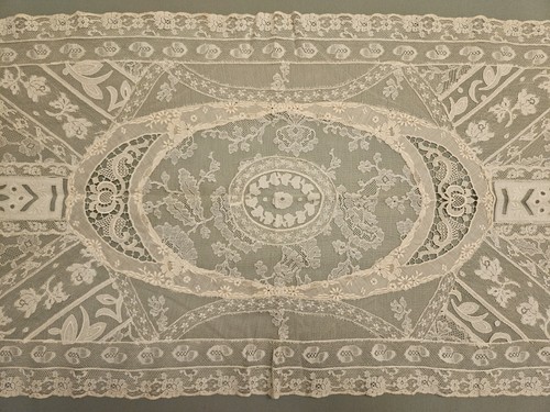 Antik gemischt Spitze Stickerei Tischläufer Kommode Schal Muster 17x38 - Bild 17 von 22