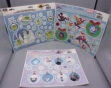 Disney Holiday Christmas Window Clings Spider-Man Star Wars Mandalorian Frozen