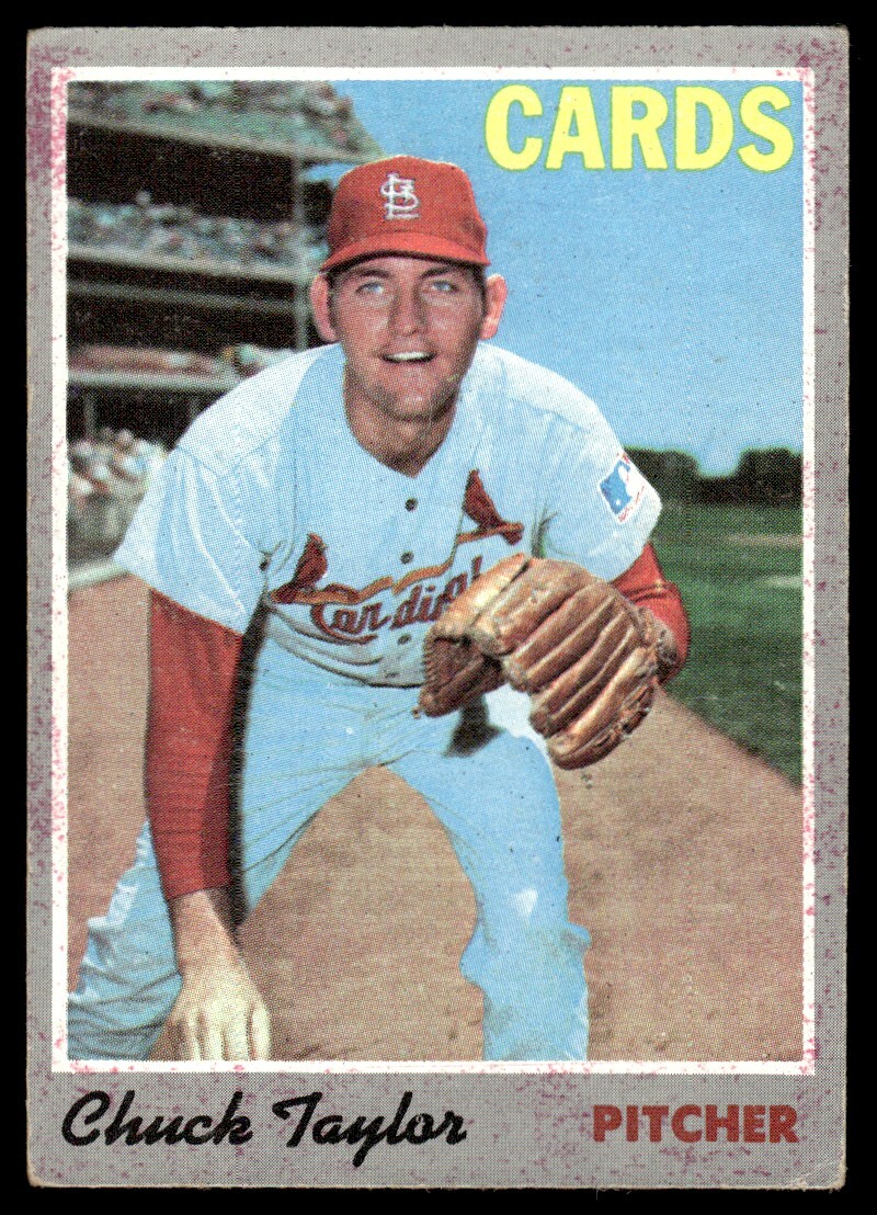 1970 Topps Baseball Card Chuck Taylor RC St. Louis Cardinals #119 VG
