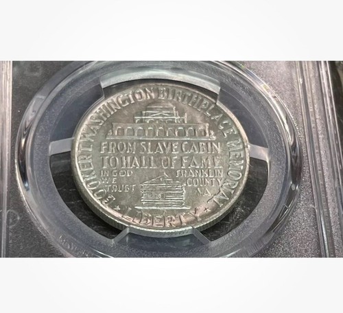 1947 S BOOKER T WASHINGTON COMMEMORATIVE SILVER HALF-DOLLAR. PCGS MS66. - Picture 4 of 8