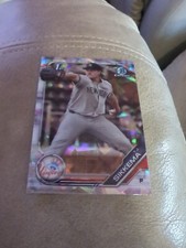2019 Bowman Draft #BDC-34 T.J. Sikkema Atomic Refractor Chrome Excellent