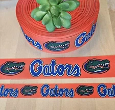 5/8, 7/8 & 1.5" (1 YD) University of Florida Grosgrain Ribbon Florida Gators