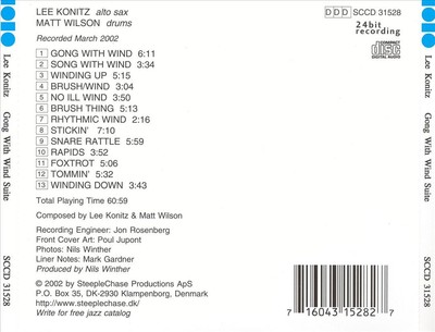 LEE KONITZ - GONG MIT BLÄSER SUITE NEUE CD