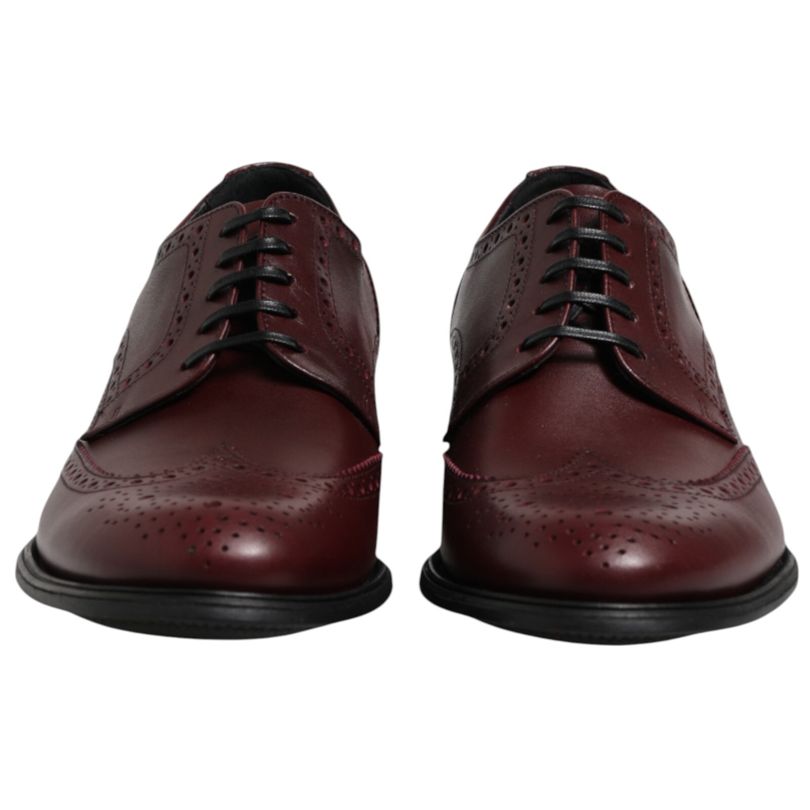 SAOLA DOLCE & GABBANA Scarpe Derby Marrone Pelle Stringate Abito Uomo EU42 US9 970usd