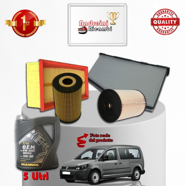 Inspektionskit Filter Und ÖL Vw Caddy Iii 1.6 Tdi 55KW 75CV Von 2010->-image
