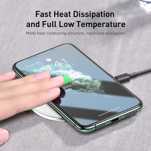 Wireless Phone Charger Baseus Simple 15W Charger For iPhone 15 13 12 Samsung - Picture 4 of 20