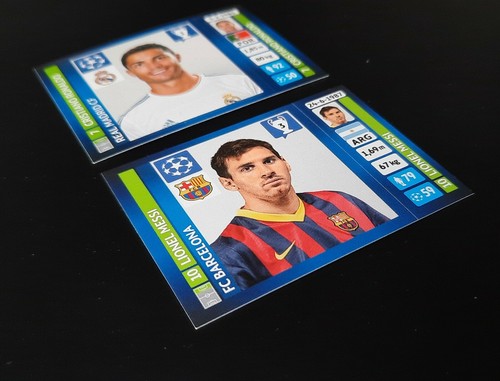2x 🔥 MESSI & RONALDO 🔥 LOT Panini Champions League 2013-14 INVEST - Picture 2 of 3