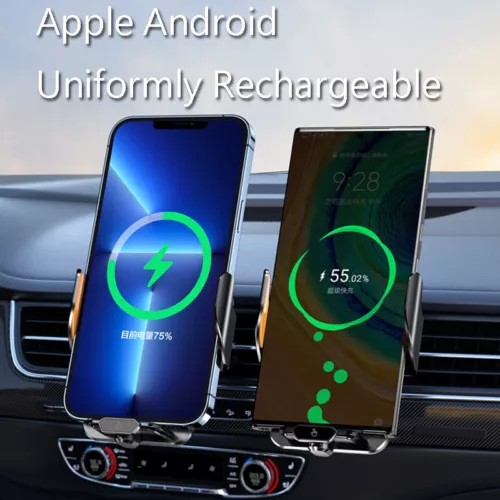 Caricabatterie wireless 66W max caricatore automatico auto supporto cellulare auto supporto auto - Foto 5 di 15