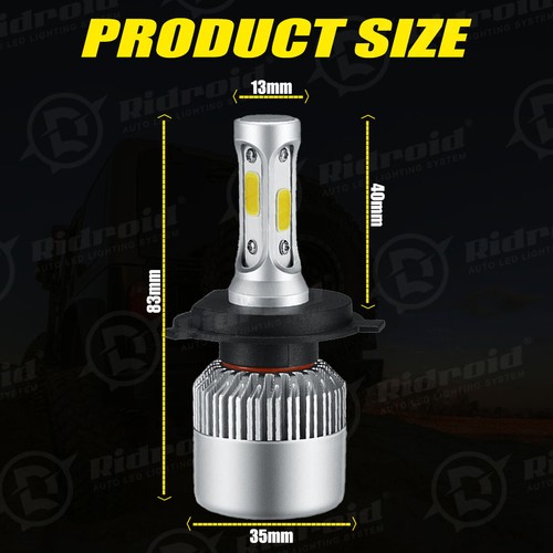8000LM 80W H4 COB Hi/Lo LED Motorcycle Moto Headlight Bulb Lamp White 6000K 12V - Bild 6 von 12