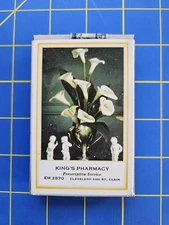 Vintage King's Pharmacy Promotional Deck Of Redi-Slip Playing Cards w Tax Stamp