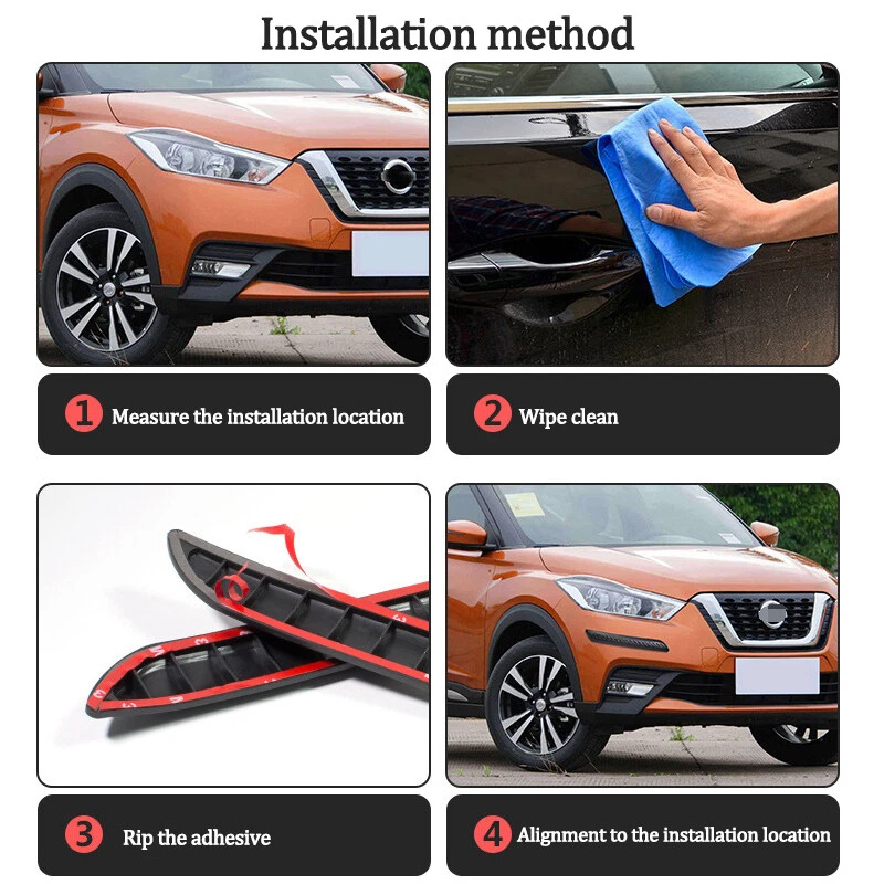 2x Parachoques automático para automóvil SUV tira de goma antiarañazos protección anticolisión adornos PVC Foto 2 de 4