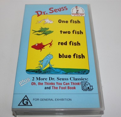 Dr Seuss One Fish Two Fish Red Fish Blue Plus 2 More Classics Vhs Video 1992 Ebay