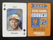 *SCARCE* ZACK WHEELER ~ 2017 NY Mets Spring Training Playing Cards ~ 9 CLUBS