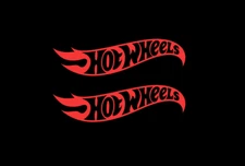 2x Hot Wheels Vinyl Sticker Decal 4" 6" 8" 10" 12" 16" 20" 24" Multiple Colors