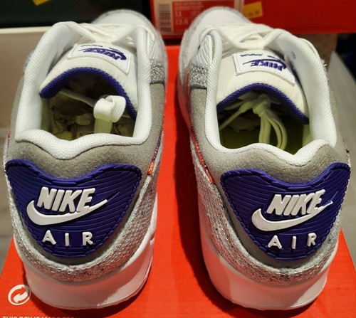 Nike Air Max 90 "Recycled Jerseys" Jacquard White Purple CT1684-100 Men's 8 - Picture 5 of 8
