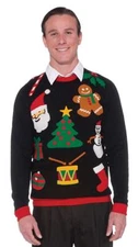 Forum Novelties Adult Everything Ugly Christmas Sweater, Multi, LARGE- FN-69542