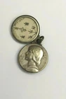 Antique Joan of Arc Photo Holder Pendant Long Live the King