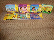 MIXED LOT OF 6 LEAP FROG LEAP PAD PRESCHOOL GAMES  MATCHING BOOKS  BONUS TOY