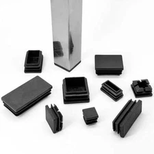 Sqaure Plastic Pipe Insert Plugs Bungs Blanking End Caps Stopper, Furniture Feet