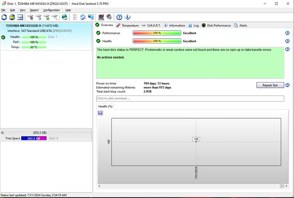 2x TOSHIBA & HITACHI 120GB 2.5" SATA Hard Disk Drive - MK1652GSX - HDD2H03 5k250 - Image 2 of 4