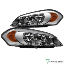 Topline For 2006-2016 Impala/Limited LED Strip Headlights Signal Amber - Chrome