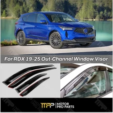 Fits Acura RDX 19-25 Out-Channel Window Rain Visors Wind Guards Shade Deflectors