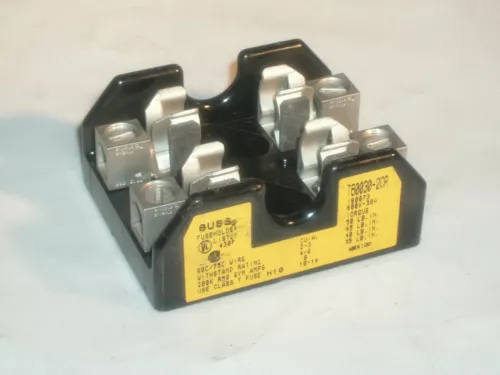 BUSSMANN T60030-2CR 2-POLE FUSE BLOCK 30A 600VAC CLASS T FUSES NEW