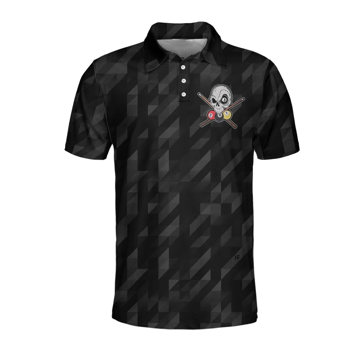 Customizable 8 Ball and Bowling Graphic Polo Shirts - Personalized Sportswear
